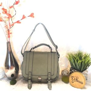 Just Fab Green Crossbody Satchel Bag